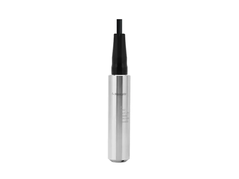 Transmissor submersível de nível e temperatura M-LFT3200-001 Mercato, sonda em aço inoxidável com cabo